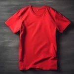 rotes T-Shirt vor schwarzem Hintergrund